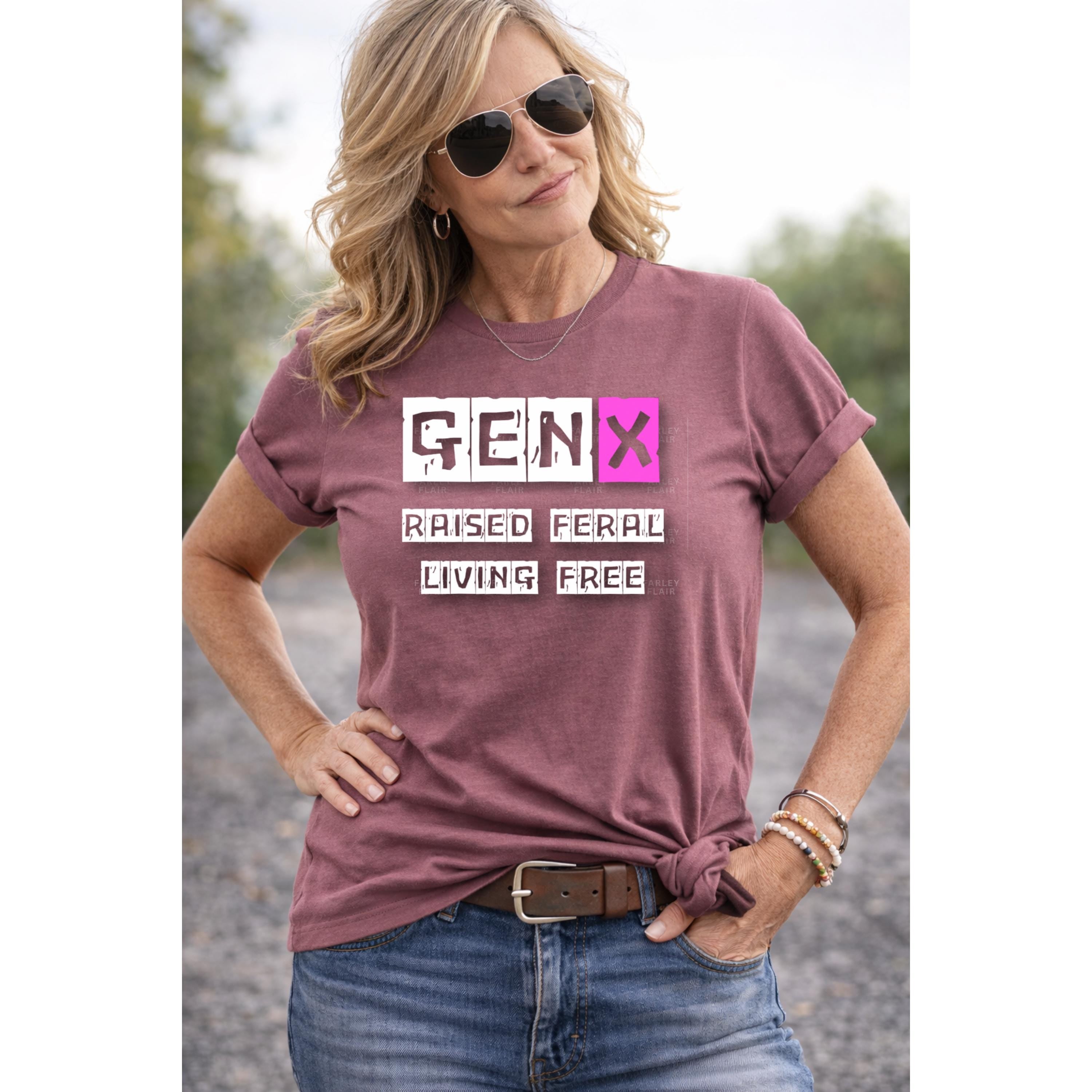 Gen X Shirt, Raised Feral Living Free, 80s 90s Nostalgia Graphic Tee