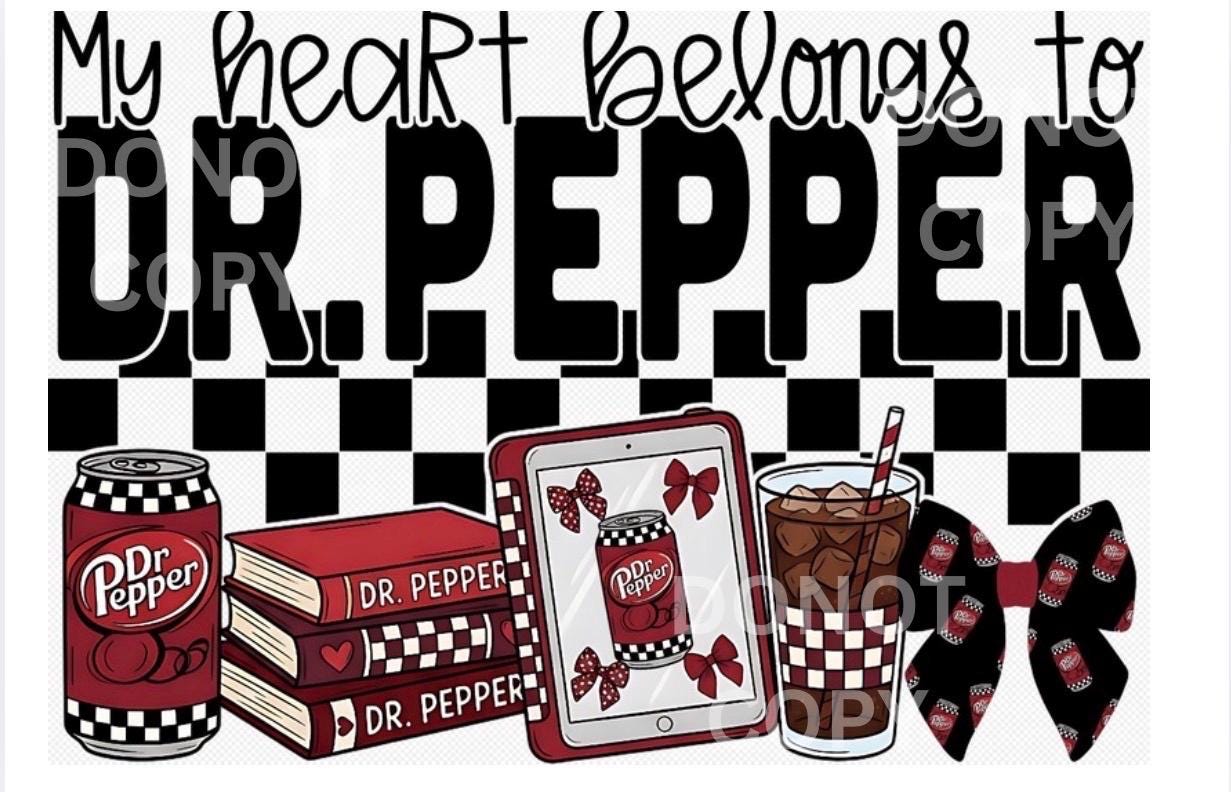 Dr Pepper Heart Graphic Tee, Retro Soda Lover Shirt