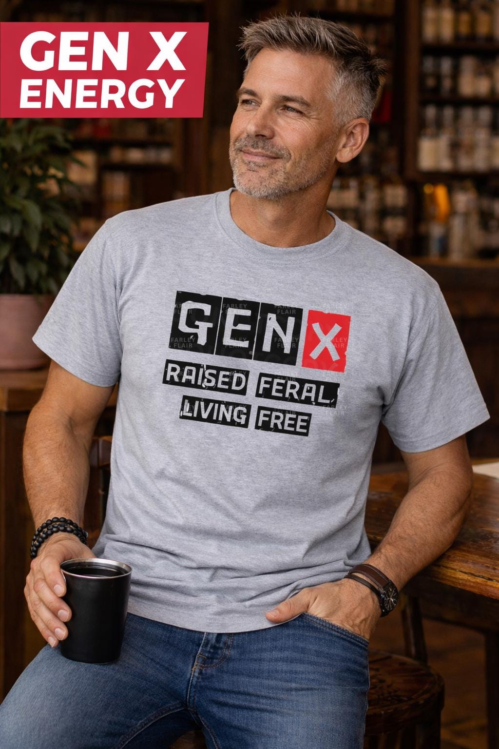 Gen X Couple Shirts, Raised Feral Living Free, 80s 90s Nostalgia Tees