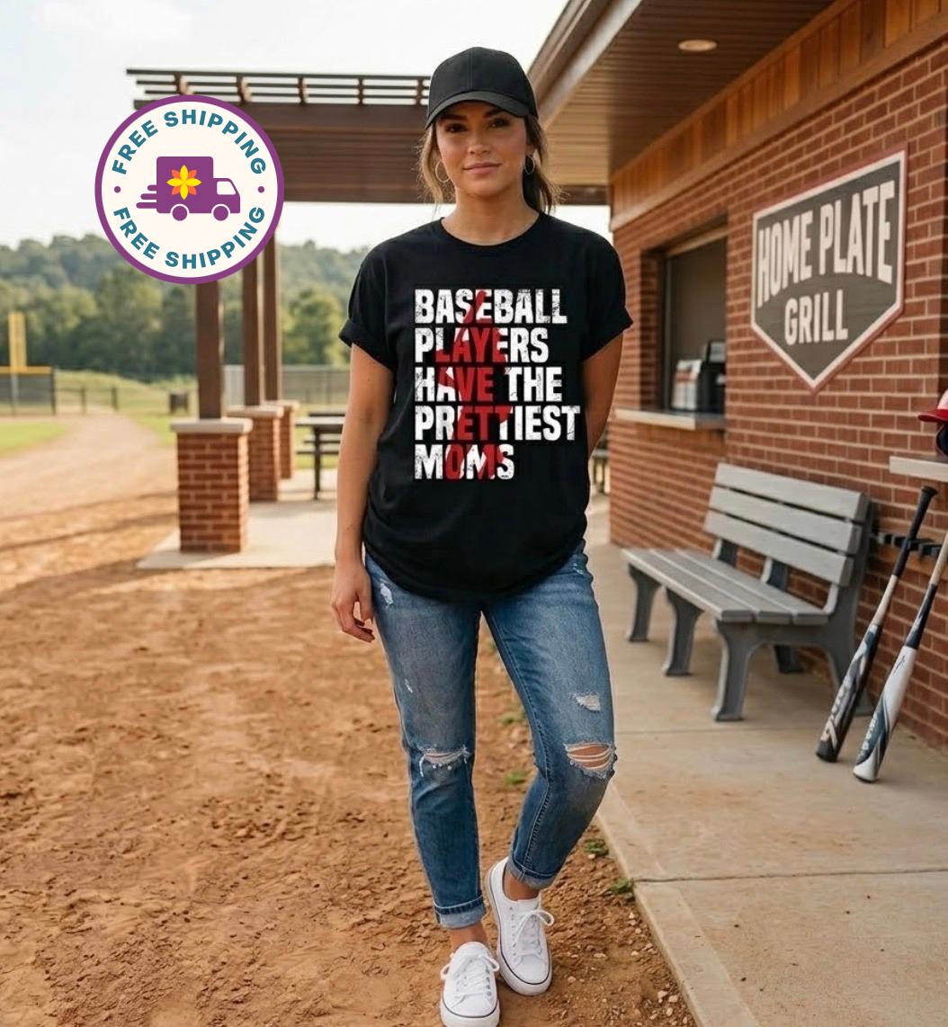 Baseball Mom Shirt, Distressed Typographic Tee, Mother's Day Gift
