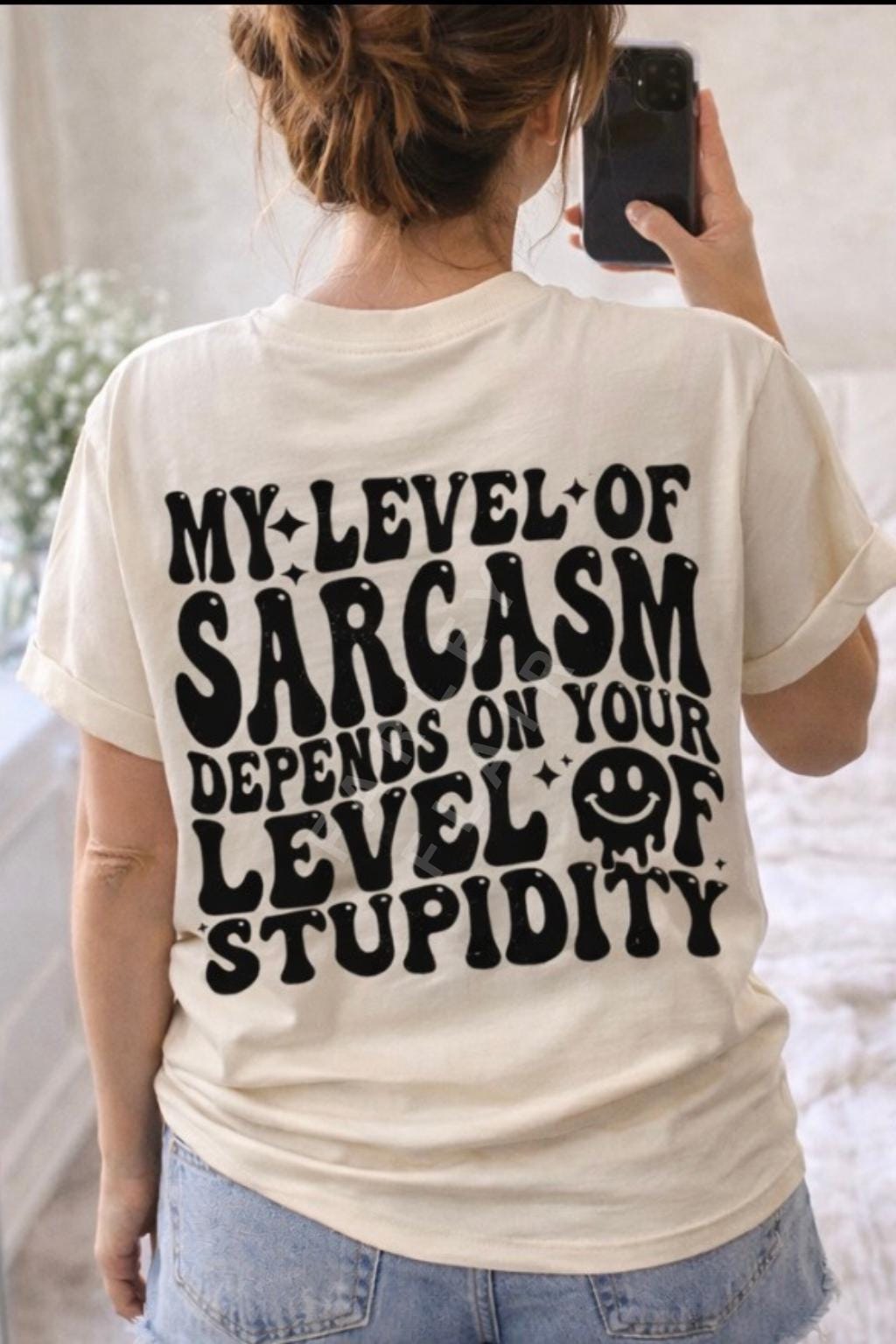 Sarcasm Depends on Stupidity Shirt, Funny Sarcastic Sassy Attitude Tee
