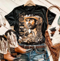 Landman Tommy Vintage Western Collage Graphic Tee, Ranch Life Country Shirt