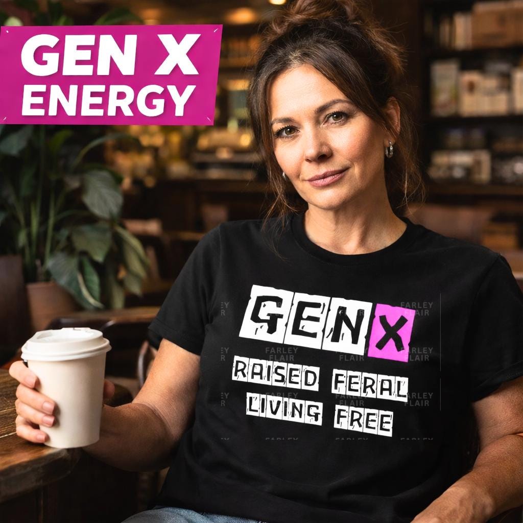 Gen X Shirt, Raised Feral Living Free, 80s 90s Nostalgia Graphic Tee